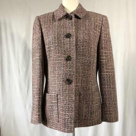 Tahari Jackets & Blazers - Tahari Arthur S. Levine Pink Tweed Jacket/Blazer